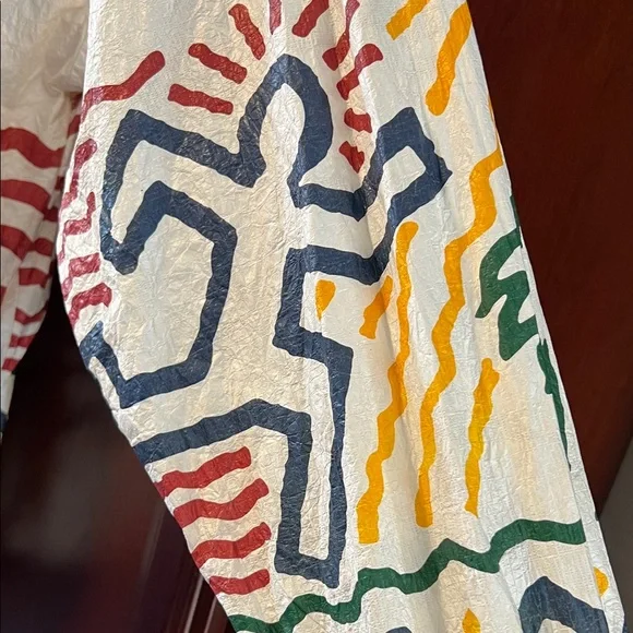 Vintage Rare Great Aloha Run White & Blue Graphic Windbreaker Race Paper Jacket! - Picture 7 of 12